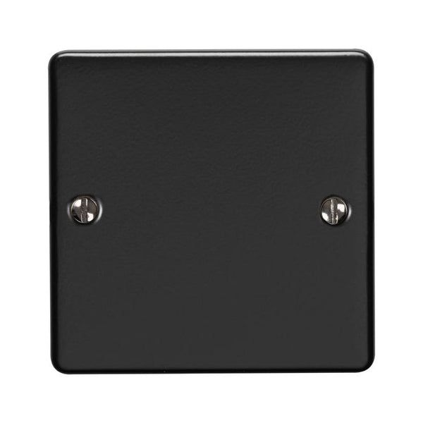 Eurolite Enhance Decorative Single Blank Plate - Matt Black - EN1BMBB - Choice Handles