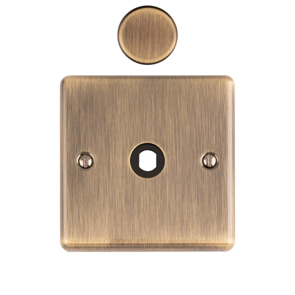 Eurolite - Dimmer Switch Plate-Antique Brass-1 Gang - EN1DIMABB