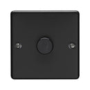Eurolite Enhance Decorative 1 Gang Dimmer - Matt Black - EN1DLEDMBB - Choice Handles