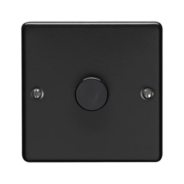 Eurolite Enhance Decorative 1 Gang Dimmer - Matt Black - EN1DLEDMBB - Choice Handles