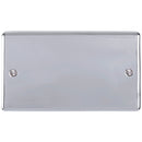 Eurolite Enhance Decorative Double Blank Plate - Polished Chrome - EN2BPC - Choice Handles