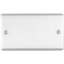 Eurolite Enhance Decorative Double Blank Plate - Satin Stainless - EN2BSS - Choice Handles