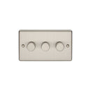 Eurolite Enhance Decorative 3 Gang Dimmer - Satin Stainless - EN3DLEDSS - Choice Handles