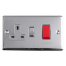 Eurolite Enhance Decorative 45Amp Switch With A Socket - Polished Chrome - EN45ASWASPCG - Choice Handles