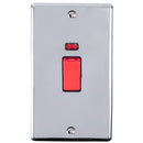 Eurolite Enhance Decorative 45Amp Switch With Neon Indicator - Polished Chrome - EN45ASWNPCB - Choice Handles