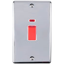 Eurolite Enhance Decorative 45Amp Switch With Neon Indicator - Polished Chrome - EN45ASWNPCW - Choice Handles