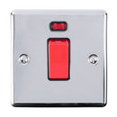 Eurolite Enhance Decorative 45Amp Switch With Neon Indicator - Polished Chrome - EN45ASWNSPCB - Choice Handles