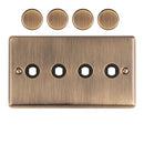 Eurolite - Dimmer Switch Plate-Antique Brass-4 Gang - EN4DIMABB - Choice Handles