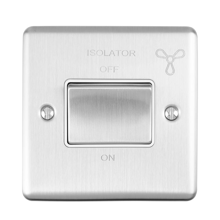 Euro Module Fan Switch Eurolite Enhance Decorative Fan Switch - Satin Stainless - ENFSWSSW