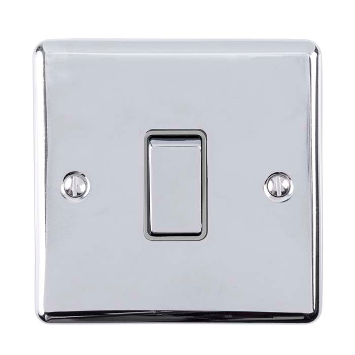 Eurolite Enhance Decorative Intermediate Switch - Polished Chrome - ENINTPCG - Choice Handles