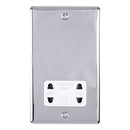 Eurolite Enhance Decorative Shaver Socket - Polished Chrome - ENSHSPCW - Choice Handles