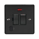 Eurolite Enhance Decorative Switched Fuse Spur With Flex Outlet - Matt Black - ENSWFFOMBB - Choice Handles
