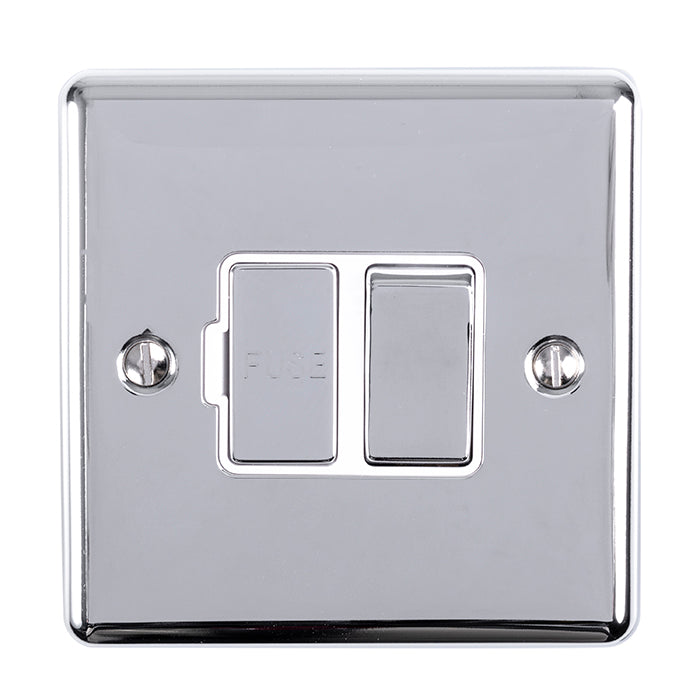 Eurolite Enhance Decorative Switched Fuse Spur - Polished Chrome - ENSWFPCW - Choice Handles