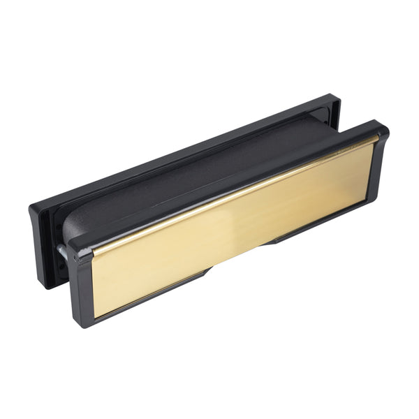 Eurospec  - Intumescent Letterbox Assemblies 254mm PB - Polished Brass - ES300 - Choice Handles