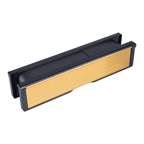 Eurospec  - Intumescent Letterbox Assemblies 254mm - Polished Gold - ES302 - Choice Handles