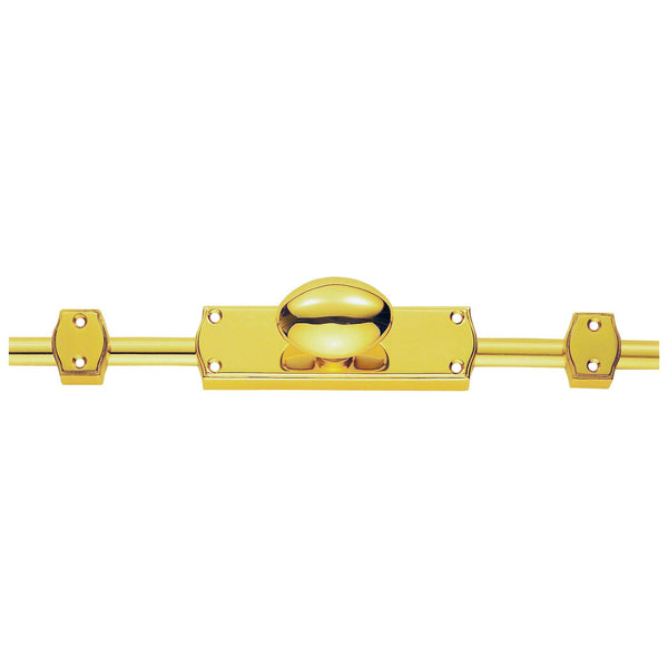 Carlisle Brass - Espagnolette - Oval Knob Set With 2 X 1.2 Mtr Brass Rods & Keepers - Polished Brass - ES34
