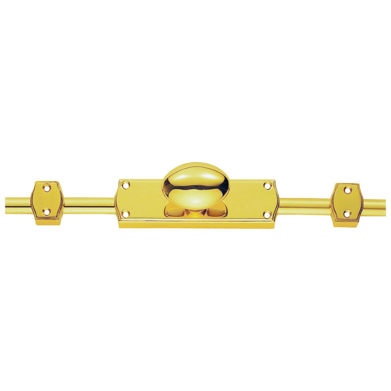 Carlisle Brass - Espagnolette - Oval Knob Set With 2 X 1.2 Mtr Brass Rods & Keepers - Polished Brass - ES34