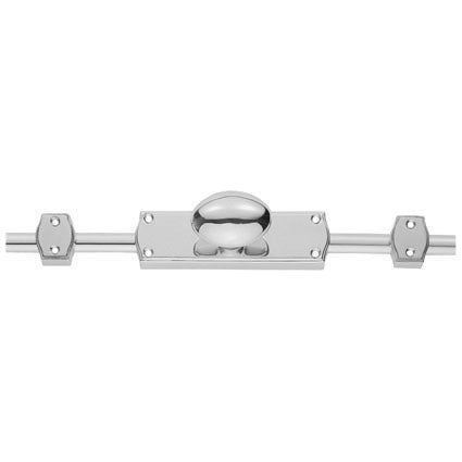 Carlisle Brass - Espagnolette - Oval Knob Set With 2 X 1.2 Mtr Brass Rods & Keepers - Polished Chrome - ES34CP