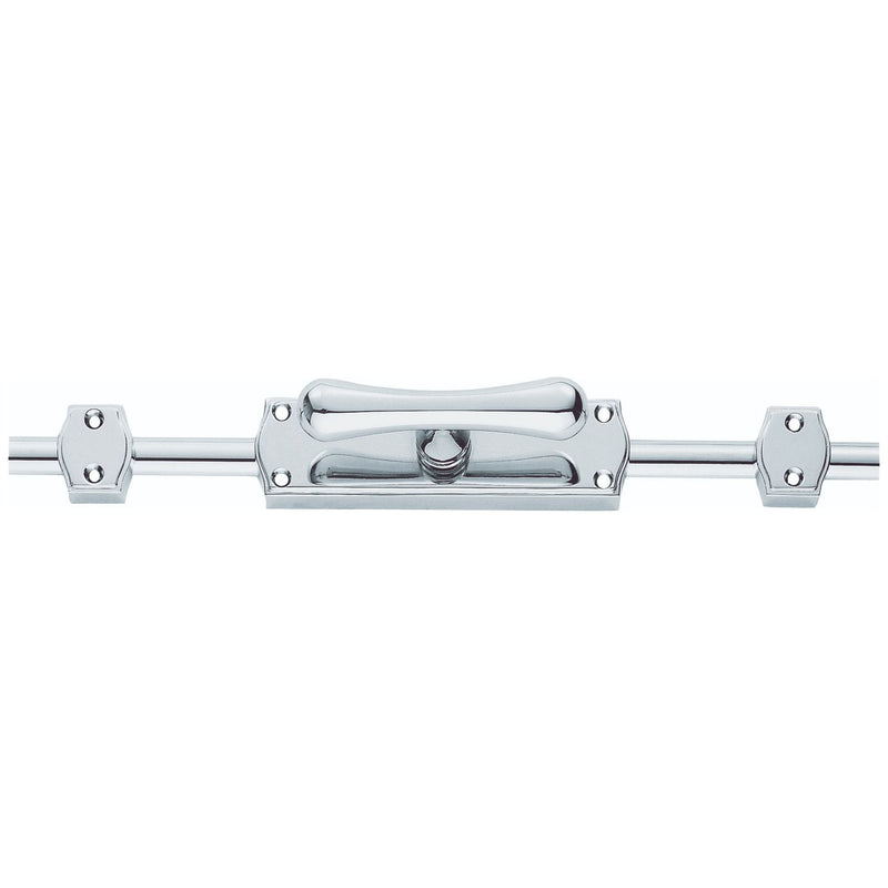 Carlisle Brass - Espagnolette - Tee Knob Set With 2 X 1.2M Chrome Plated Brass Rods & Keepers. - Polished Chrome - ES35CP