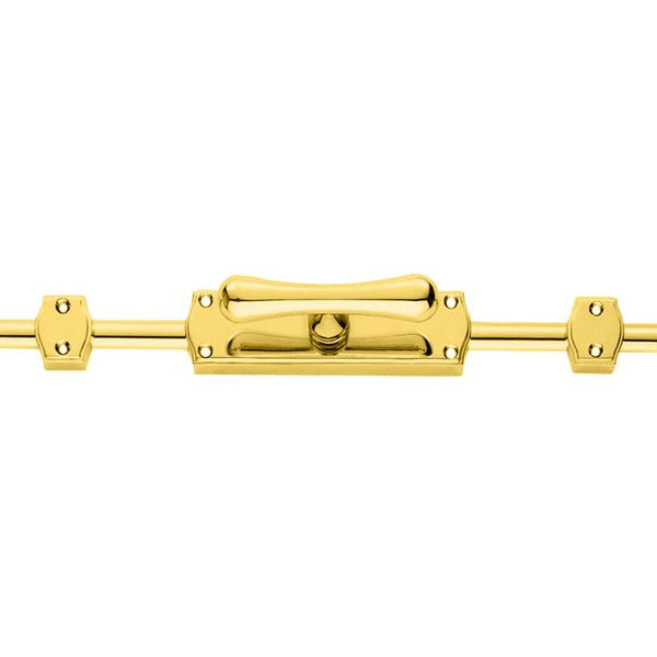 Carlisle Brass - Espagnolette - Tee Knob Set With 2 X 1.2M Brass Rods & Keepers - Polished Brass - ES35