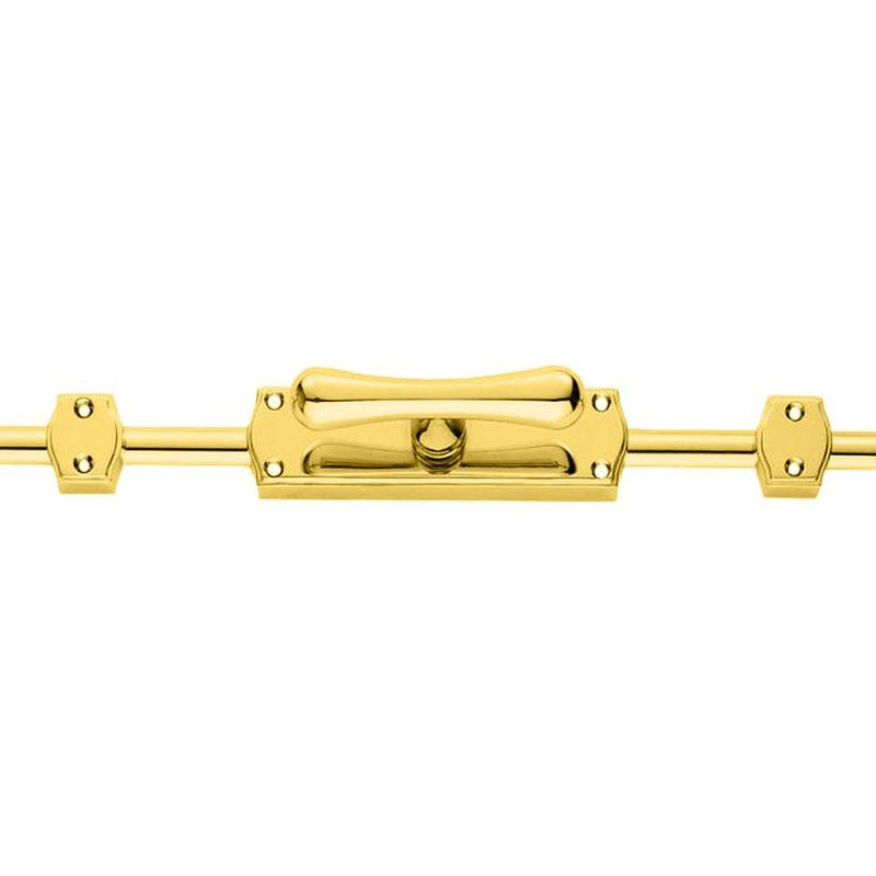Carlisle Brass - Espagnolette - Tee Knob Set With 2 X 1.2M Brass Rods & Keepers - Polished Brass - ES35