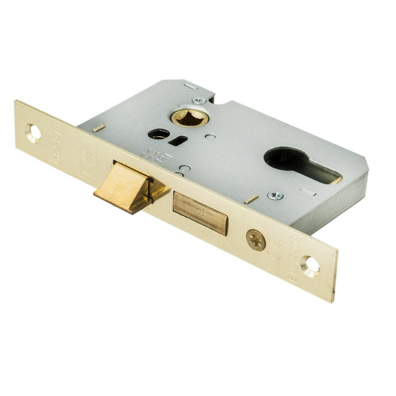 Eurospec - Easi-T Economy Euro Profile Sashlock 64mm - Electro Brassed - ESE5025EB - Choice Handles