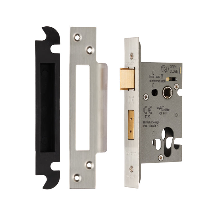 Eurospec - Euro Profile Sashlock 64mm - Satin Stainless Steel - ESS5025SSS - Choice Handles