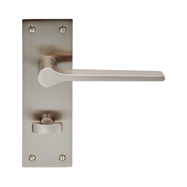 Carlisle Brass - Velino Lever on Backplate Bathroom 57mm - Satin Nickel - EUL023SN - Choice Handles
