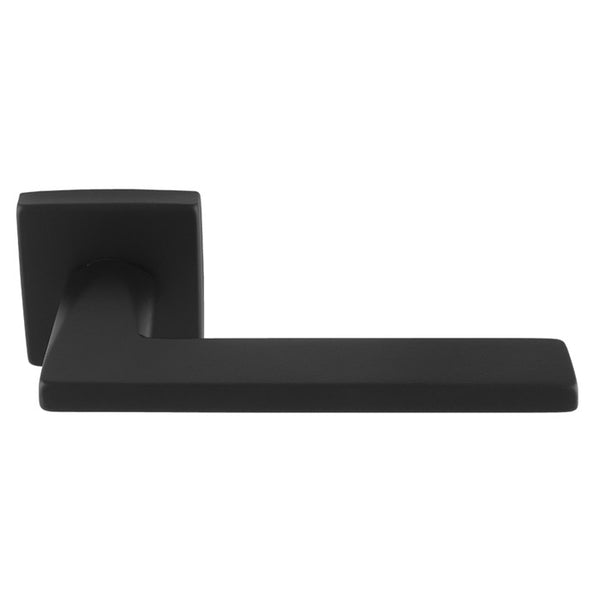 Volta Lever On Concealed Fix Push-On Square Rose - Matt Black - EUL110MB