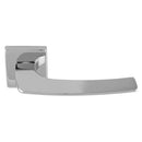 Katana Lever On Concealed Fix Push-On Square Rose - Polished Chrome - EUL120CP - Choice Handles