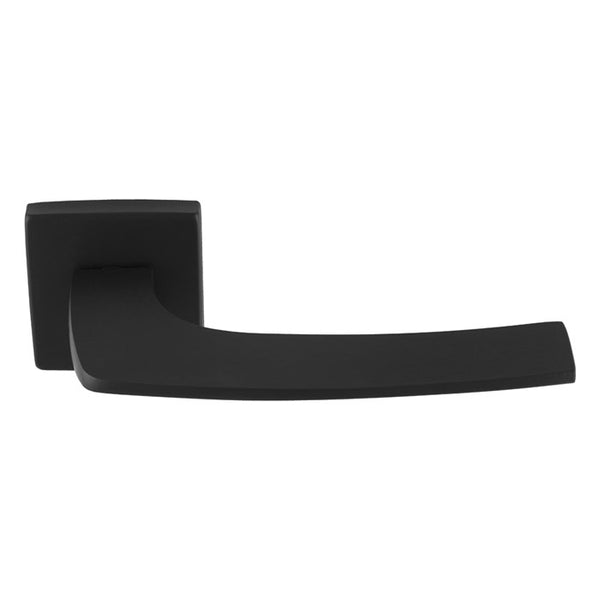 Katana Lever On Concealed Fix Push-On Square Rose - Matt Black - EUL120MB