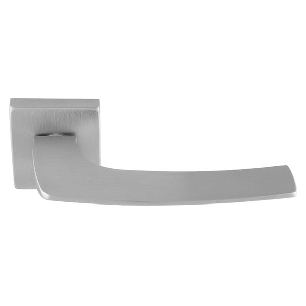 Katana Lever On Concealed Fix Push-On Square Rose - Satin Chrome - EUL120SC