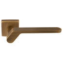 Pendio Lever On Concealed Fix Push-On Square Rose - Antique Brass - EUL130AB - Choice Handles