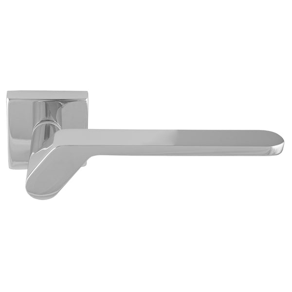 Pendio Lever On Concealed Fix Push-On Square Rose - Polished Chrome - EUL130CP