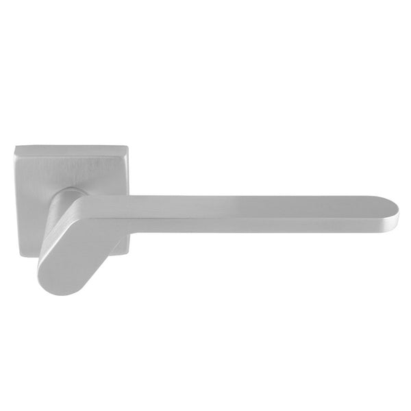 Pendio Lever On Concealed Fix Push-On Square Rose - Satin Chrome - EUL130SC