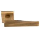 Bordo Lever On Concealed Fix Push-On Square Rose - Antique Brass - EUL140AB - Choice Handles