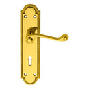 Carlisle Brass - Georgian Lever on Shaped Lock Backplate - Polished Brass - FG27 - Choice Handles