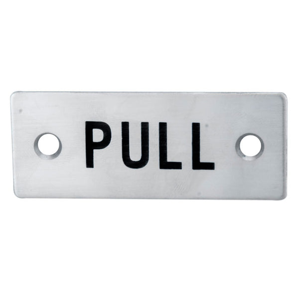 Eurospec - Pull Symbol Sign 30 x 75mm - Satin Stainless Steel - FPA1301SSS - Choice Handles