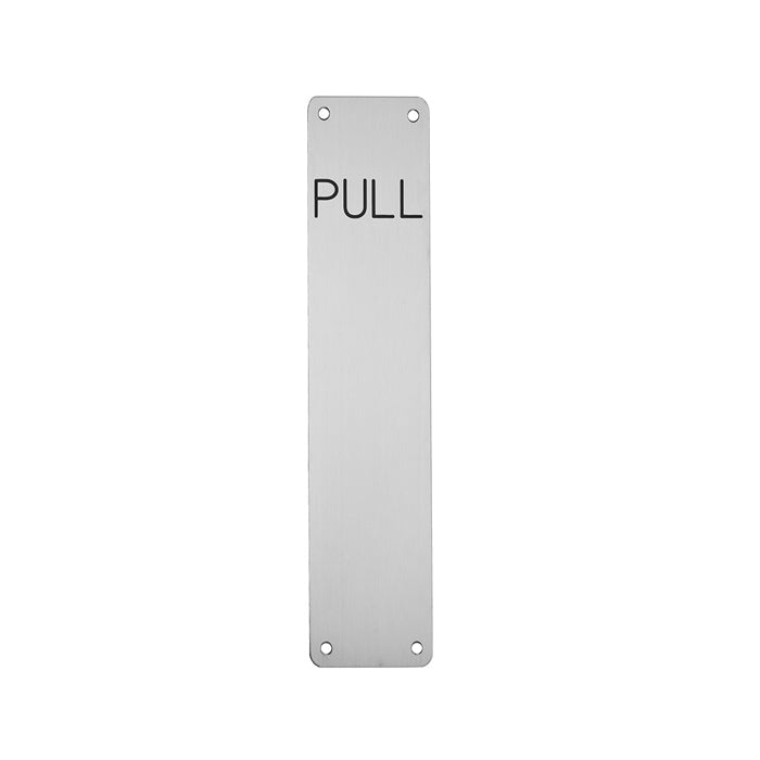 Eurospec - 300 X 75mm - Finger Plate - Pull  - Satin Stainless Steel - FPP1301SSS