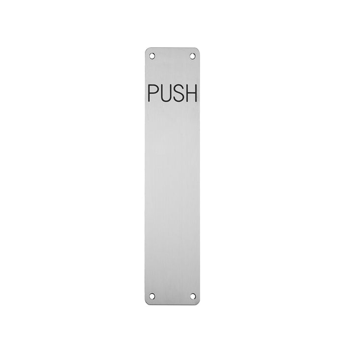 Eurospec - 300 X 75mm - Finger Plate - Push  - Satin Stainless Steel - FPP1302SSS
