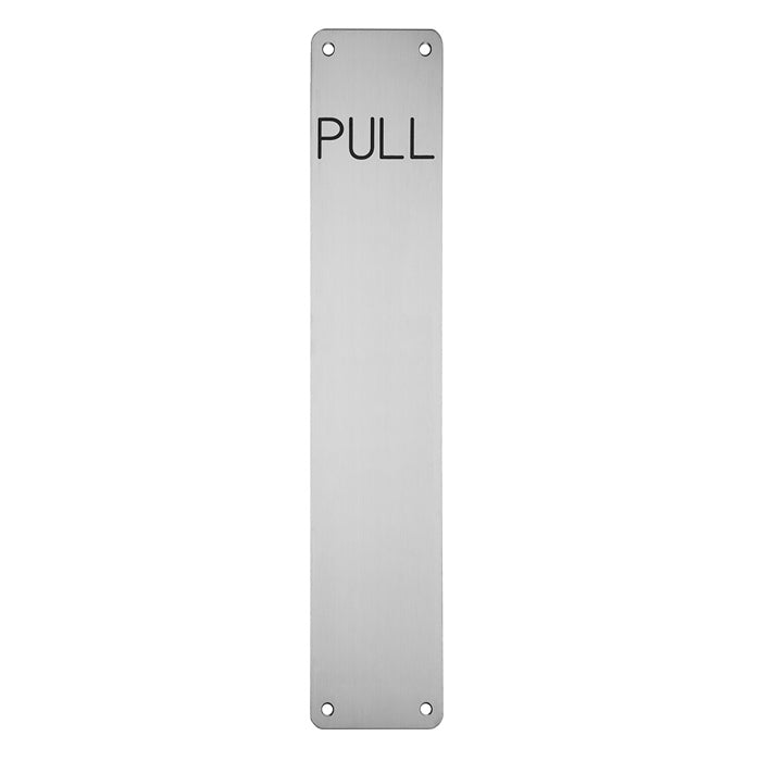 Eurospec - 350 X 75mm - Finger Plate - Pull - Satin Stainless Steel - FPP1351SSS