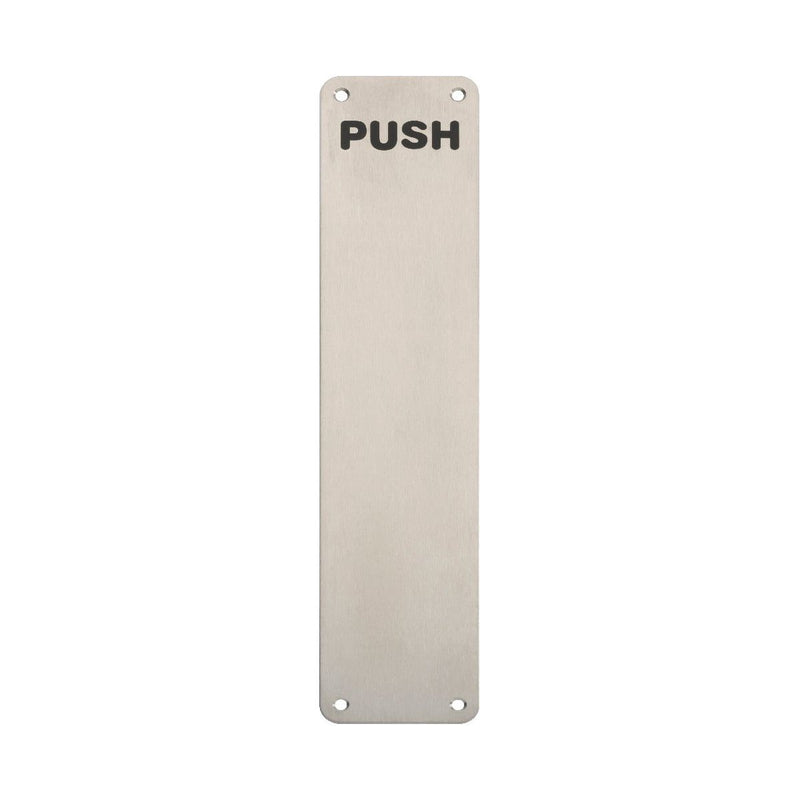 Eurospec - 350 X 75mm - Finger Plate - Push - Satin Stainless Steel - FPP1352SSS
