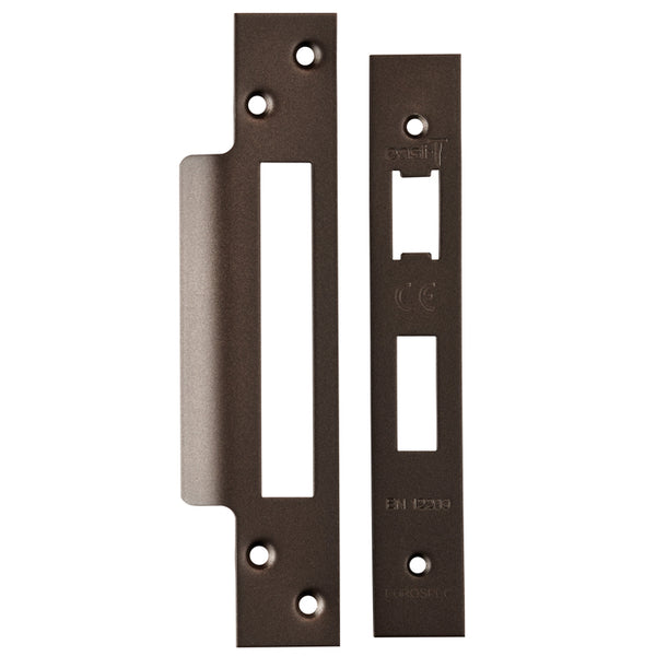 Eurospec - Forend Strike & Fixings - Bas/Ess/LSS - Square - Matt Bronze - FSF5004MBRZ