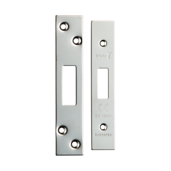 Eurospec - Forend Strike & Fixings - Eds/LDS - Square  - Bright Stainless Steel - FSF5007BSS