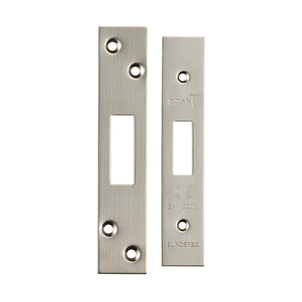 Eurospec - Forend Strike & Fixings - Eds/LDS - Square  - Satin Stainless Steel - FSF5007SSS