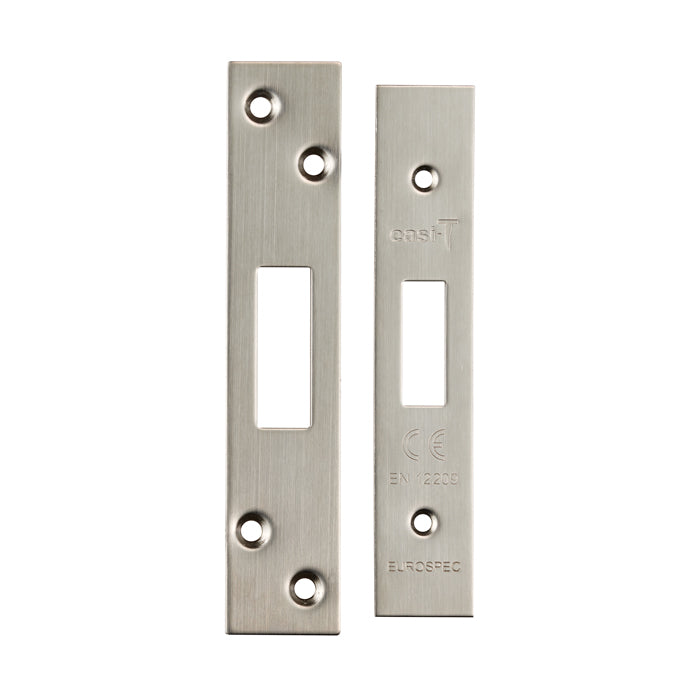 Eurospec - Forend Strike & Fixings - Eds/LDS - Square  - Satin Stainless Steel - FSF5007SSS