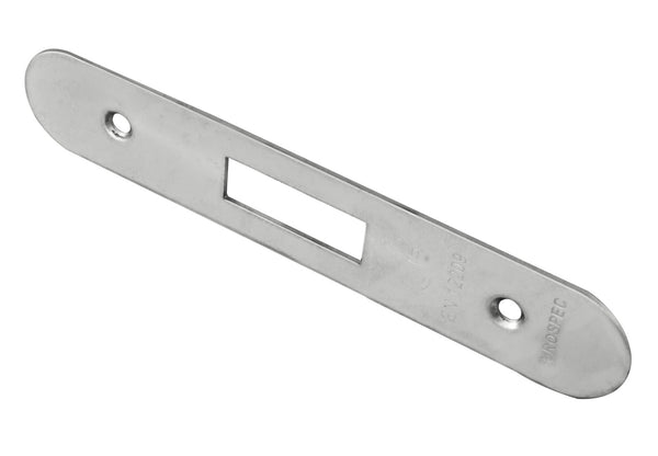 Eurospec - Forend Strike & Fixings - Eds/LDS - Radius  - Satin Stainless Steel - FSF5007SSS/R