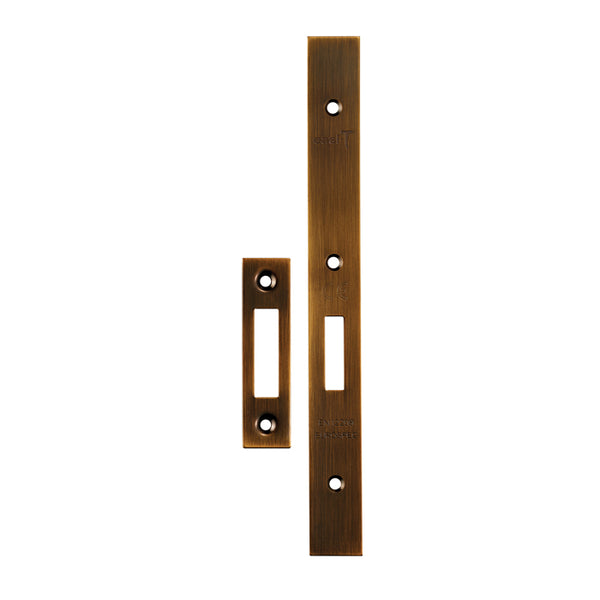 Eurospec - Forend Strike & Fixings - DLS0060EP - Square - Antique Brass - FSF5015AB