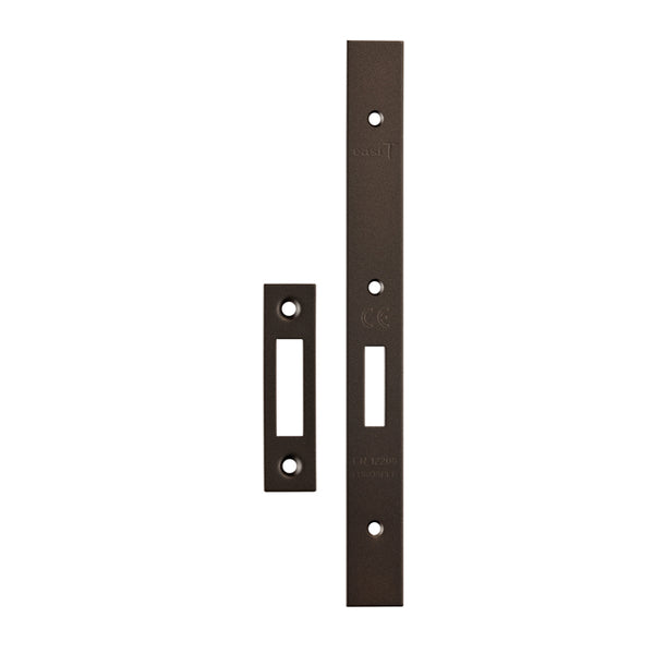 Eurospec - Forend Strike & Fixings - DLS0060EP - Square - Matt Bronze - FSF5015MBRZ