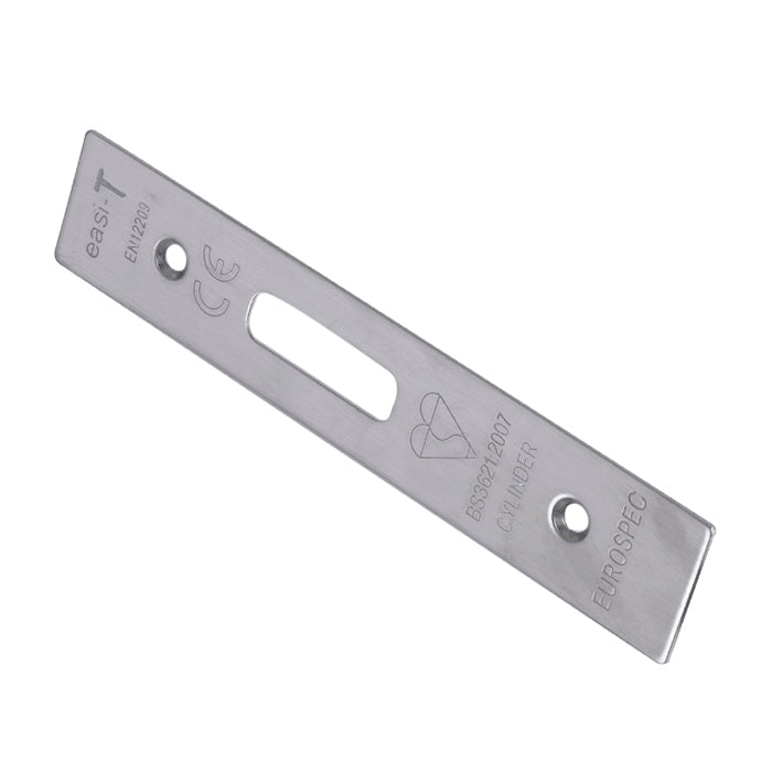 Eurospec - Forend Strike & Fixing Pack - Edbl - Square - Satin Stainless Steel - FSF5019SSS